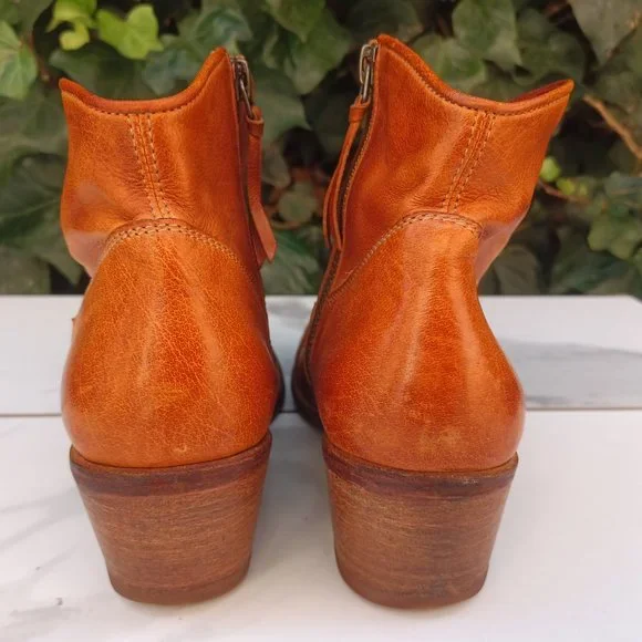 N.D.C Santa Monica Made By Hand Stacked Heel Zip Up Ankle Boots Size 37 - Picture 5 of 12